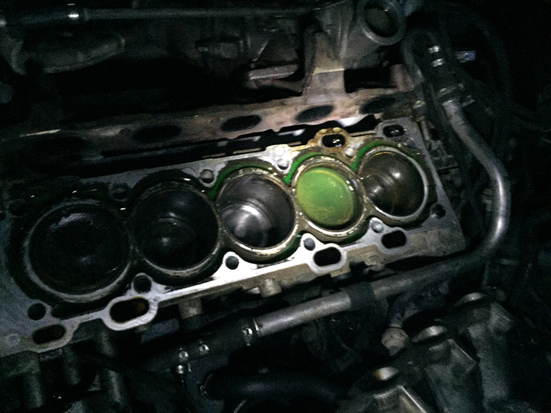 Illustration for article titled Progress on head gasket as of last night.